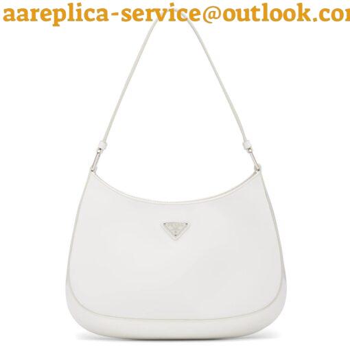 Replica Prada Cleo Small Bag In White Brushed Leather