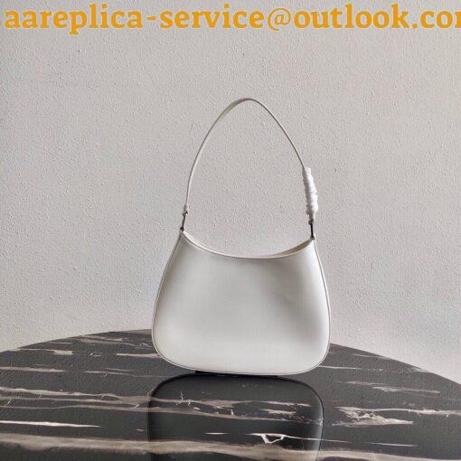 Replica Prada Cleo Small Bag In White Brushed Leather 4