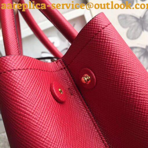 Replica Prada Double Medium Tote Bag In Red Saffiano Leather 6