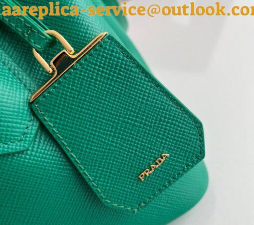 Replica Prada Double Mini Bag In Green Saffiano Leather 6