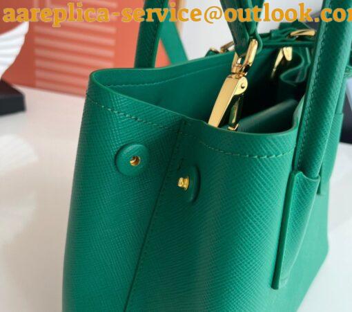 Replica Prada Double Mini Bag In Green Saffiano Leather 7