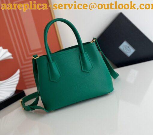 Replica Prada Double Mini Bag In Green Saffiano Leather 11