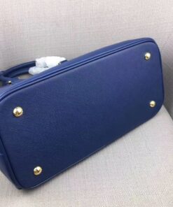 Replica Prada Galleria Large Bag In Blue Saffiano Leather 2