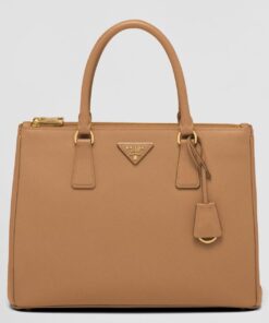 Replica Prada Galleria Large Bag In Brown Saffiano Leather