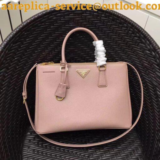 Replica Prada Galleria Large Bag In Pink Saffiano Leather