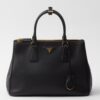 Replica Prada Galleria Large Bag In Brown Saffiano Leather 12