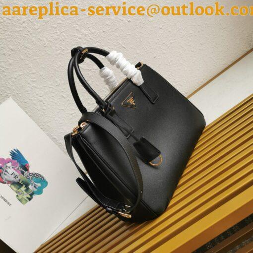 Replica Prada Galleria Large Tote Bag in Black Calfskin 8