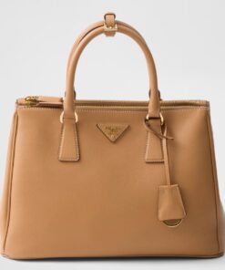 Replica Prada Galleria Large Tote Bag in Brown Calfskin