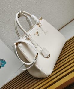 Replica Prada Galleria Large Tote Bag in White Calfskin 2