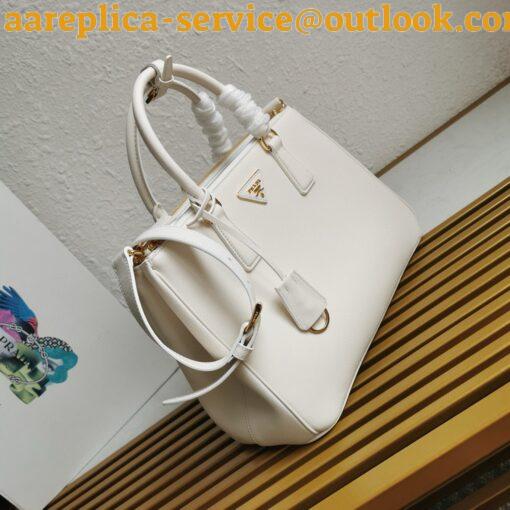 Replica Prada Galleria Large Tote Bag in White Calfskin 2