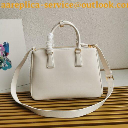 Replica Prada Galleria Large Tote Bag in White Calfskin 4