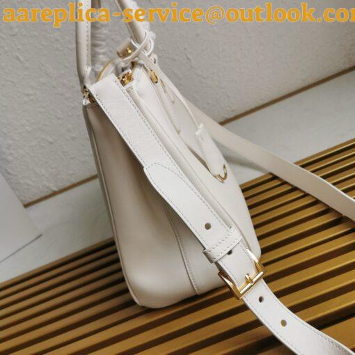 Replica Prada Galleria Large Tote Bag in White Calfskin 7