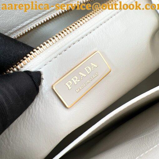 Replica Prada Galleria Large Tote Bag in White Calfskin 8