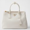 Replica Prada Galleria Large Bag In Blue Saffiano Leather 10