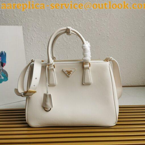 Replica Prada Galleria Large Tote Bag in White Calfskin 10