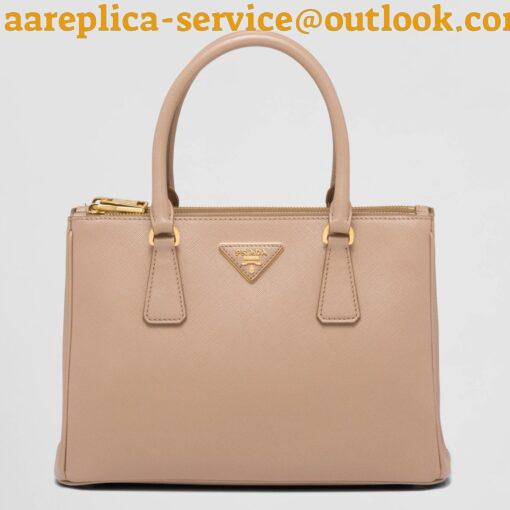 Replica Prada Galleria Medium Bag In Beige Saffiano Leather 3