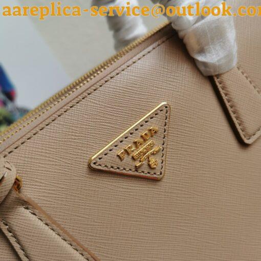 Replica Prada Galleria Medium Bag In Beige Saffiano Leather 4