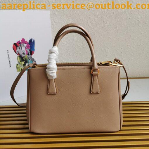 Replica Prada Galleria Medium Bag In Beige Saffiano Leather 8