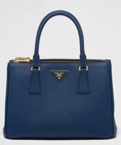 Replica Prada Galleria Medium Bag In Bluette Saffiano Leather