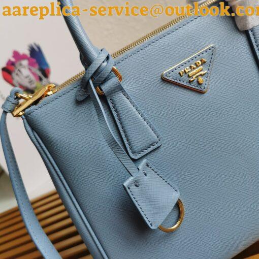 Replica Prada Galleria Medium Bag In Celeste Saffiano Leather 6