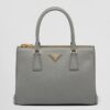 Replica Prada Galleria Medium Bag In Celeste Saffiano Leather 12