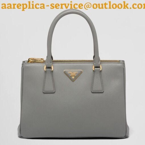 Replica Prada Galleria Medium Bag In Grey Saffiano Leather