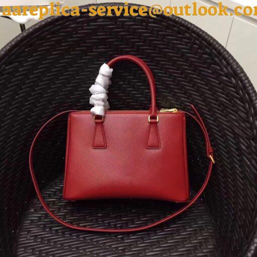 Replica Prada Galleria Medium Bag In Red Saffiano Leather 3