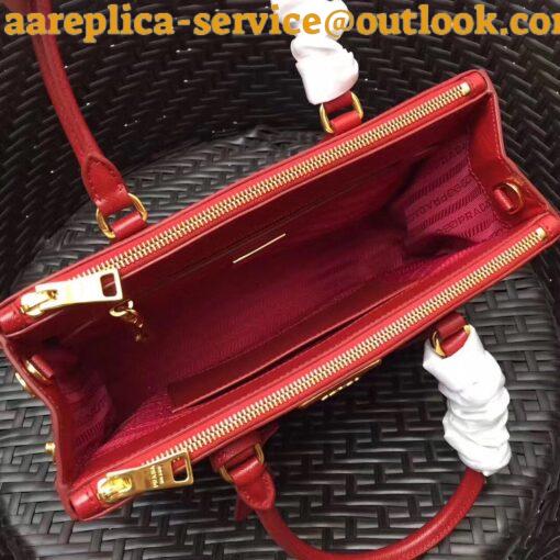 Replica Prada Galleria Medium Bag In Red Saffiano Leather 5