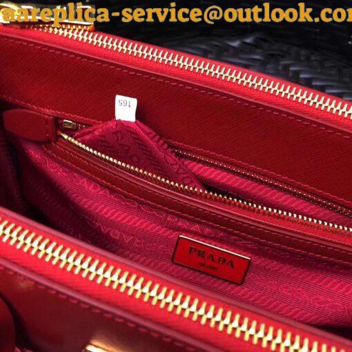 Replica Prada Galleria Medium Bag In Red Saffiano Leather 7