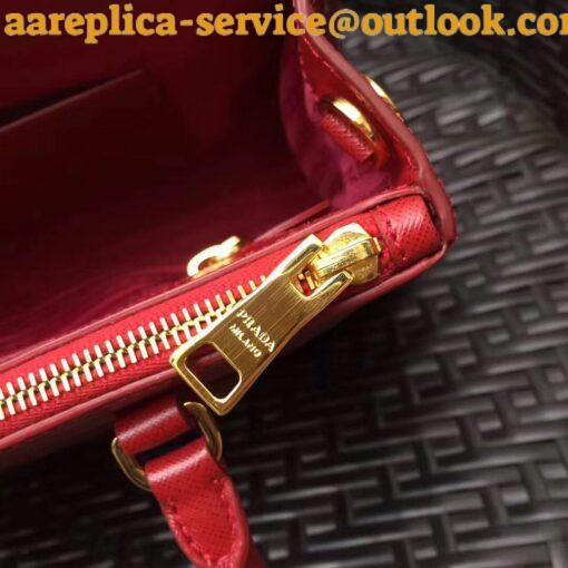 Replica Prada Galleria Medium Bag In Red Saffiano Leather 8