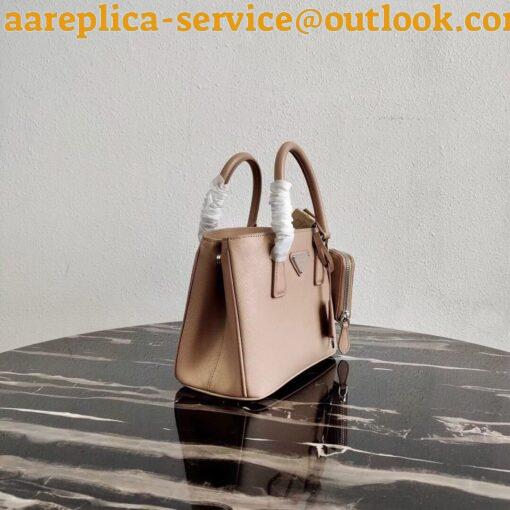 Replica Prada Mini Galleria Bag In Beige Saffiano Leather 3