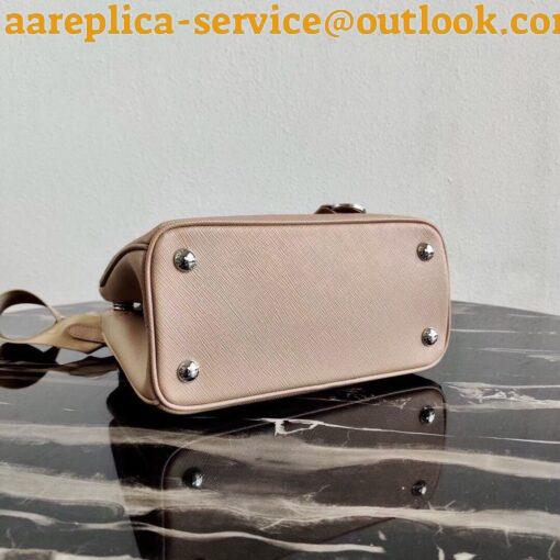 Replica Prada Mini Galleria Bag In Beige Saffiano Leather 4