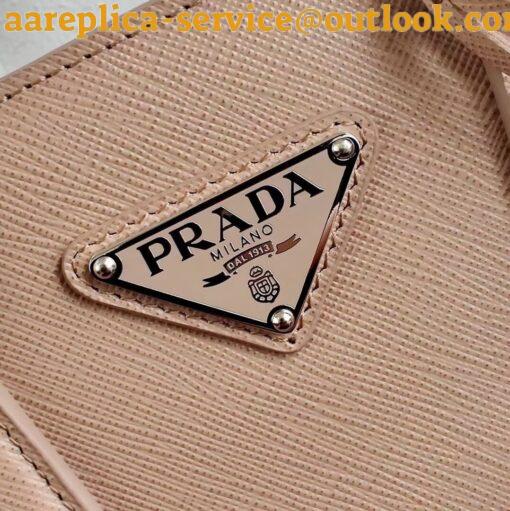 Replica Prada Mini Galleria Bag In Beige Saffiano Leather 7