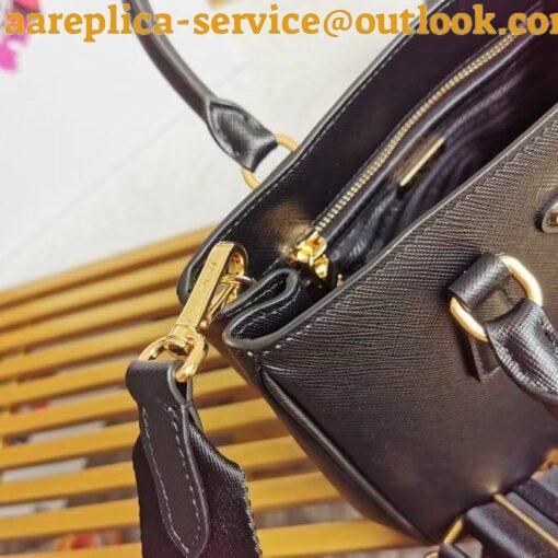 Replica Prada Mini Galleria Bag In Black Saffiano Leather 5