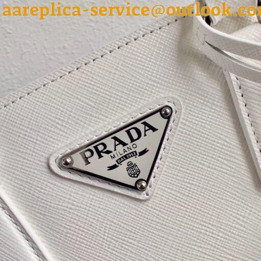 Replica Prada Mini Galleria Bag In White Saffiano Leather 3