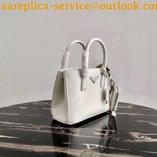 Replica Prada Mini Galleria Bag In White Saffiano Leather 5