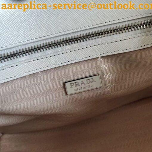 Replica Prada Galleria Mini Bag In White Saffiano Leather 18