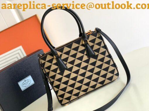 Replica Prada Galleria Small Bag In Jacquard Fabric 6