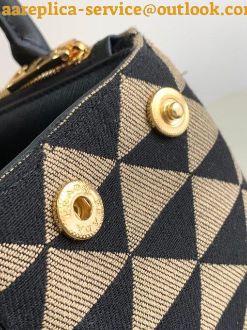 Replica Prada Galleria Small Bag In Jacquard Fabric 11