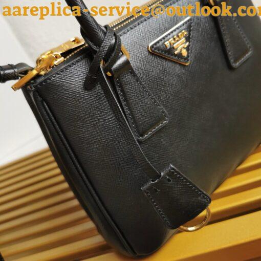 Replica Prada Galleria Small Bag in Black Saffiano Leather 5