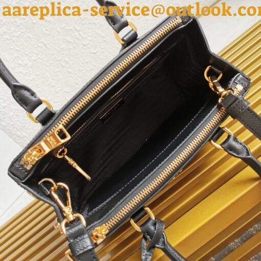 Replica Prada Galleria Small Bag in Black Saffiano Leather 8