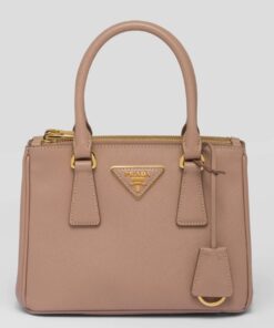 Replica Prada Galleria Mini Bag In Beige Saffiano Leather 2