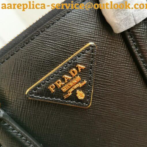 Replica Prada Galleria Mini Bag In Black Saffiano Leather 5