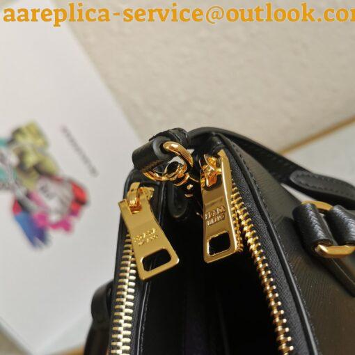 Replica Prada Galleria Mini Bag In Black Saffiano Leather 6