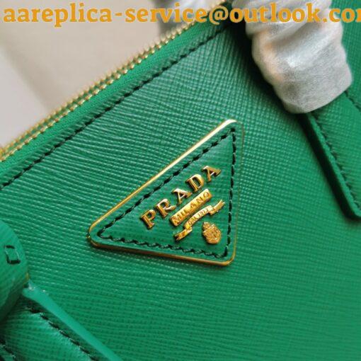 Replica Prada Mini Galleria Bag In Green Saffiano Leather 9