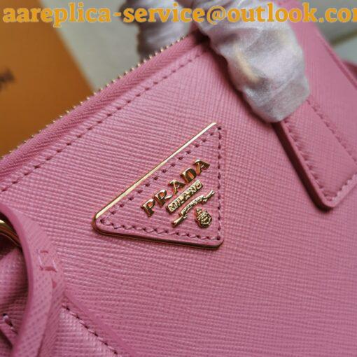 Replica Prada Mini Galleria Bag In Pink Saffiano Leather 4