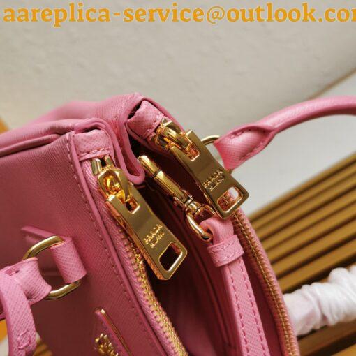 Replica Prada Mini Galleria Bag In Pink Saffiano Leather 7