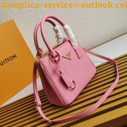 Replica Prada Mini Galleria Bag In Pink Saffiano Leather 9