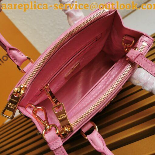 Replica Prada Mini Galleria Bag In Pink Saffiano Leather 10