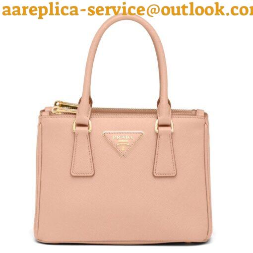 Replica Prada Mini Galleria Bag In Powder Pink Saffiano Leather